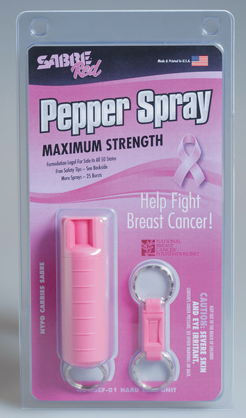 Red USA Defense Spray W/pink Hard Case