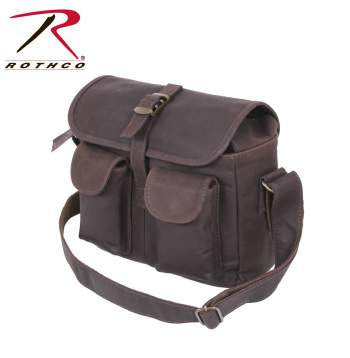 Brown Leather Ammo Shoulder Bag - Delta Survivalist