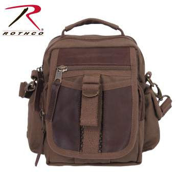 Canvas & Leather Travel Shoulder Bag - Delta Survivalist