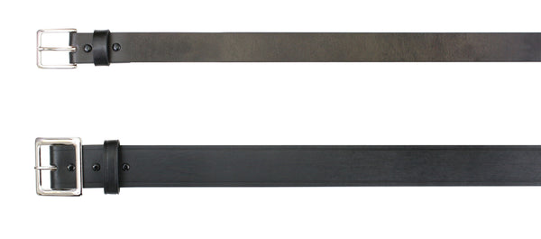 Black Genuine Cowhide Garrison Belt