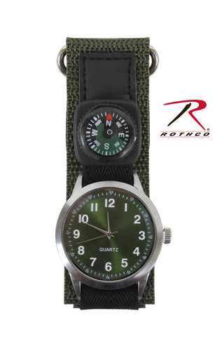 Watch With Compass-Olive Drab - Delta Survivalist