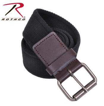 Vintage Single Prong Web Belt With Leather Accents - Delta Survivalist