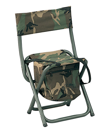 Deluxe Camo Stool With Pouch Back - Delta Survivalist