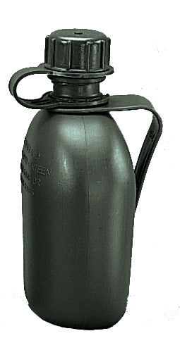 G.I 3 pc. Olive drab 1 qt. Canteen with clip