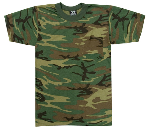Woodland Camo T-Shirt w/ Pocket - Delta Survivalist