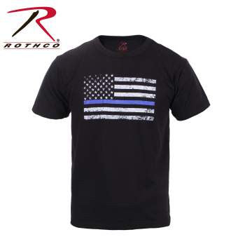 Kids Thin Blue Line US Flag T-Shirt - Delta Survivalist
