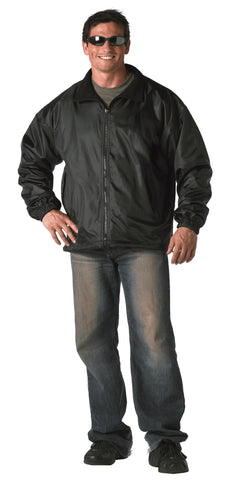 Black Reversible Fleece-Lined Nylon Jacket - Delta Survivalist