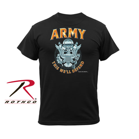 Black Army Emblem T-Shirt - Delta Survivalist