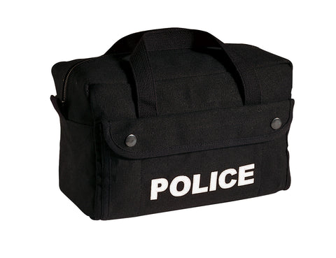 Canvas Small Police Logo Gear Bag - Black - Delta Survivalist