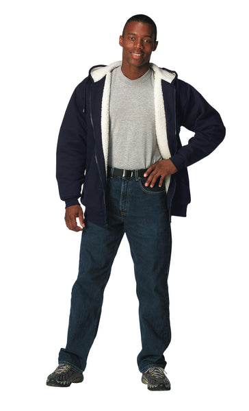 Heavyweight Sherpa Lined Zippered Sweatshirt - Delta Survivalist