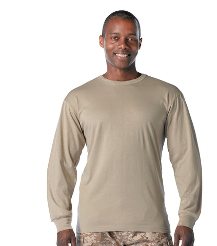 Long Sleeve Solid Cotton T-Shirt - Delta Survivalist