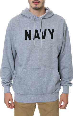 Navy Pullover Hooded Sweatshirt - Grey - Delta Survivalist