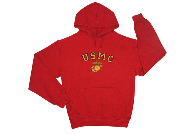 USMC Globe & Anchor Pullover Hooded Sweatshirt