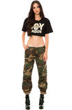 Womens Camo Vintage Paratrooper Fatigue Pants - Delta Survivalist